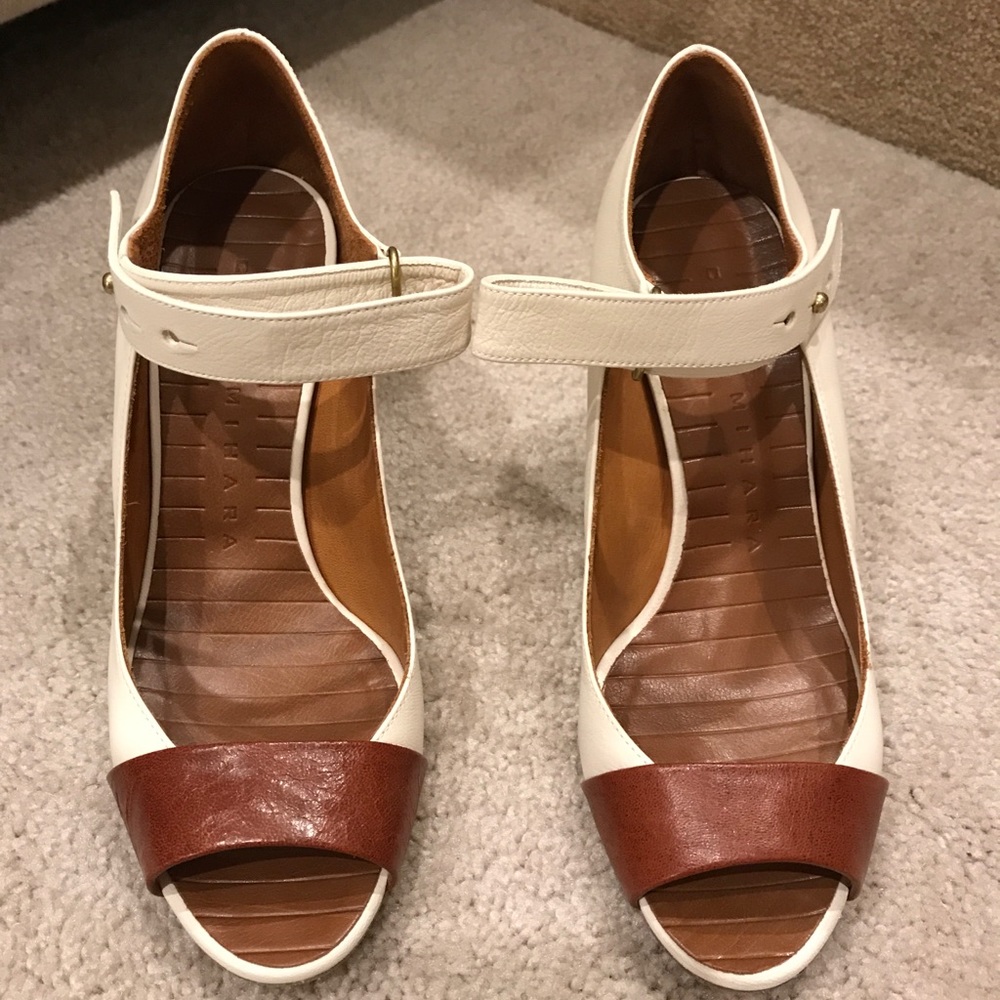 Chie Mihara Beige and Brown Leather Heels - Picture 2 of 5